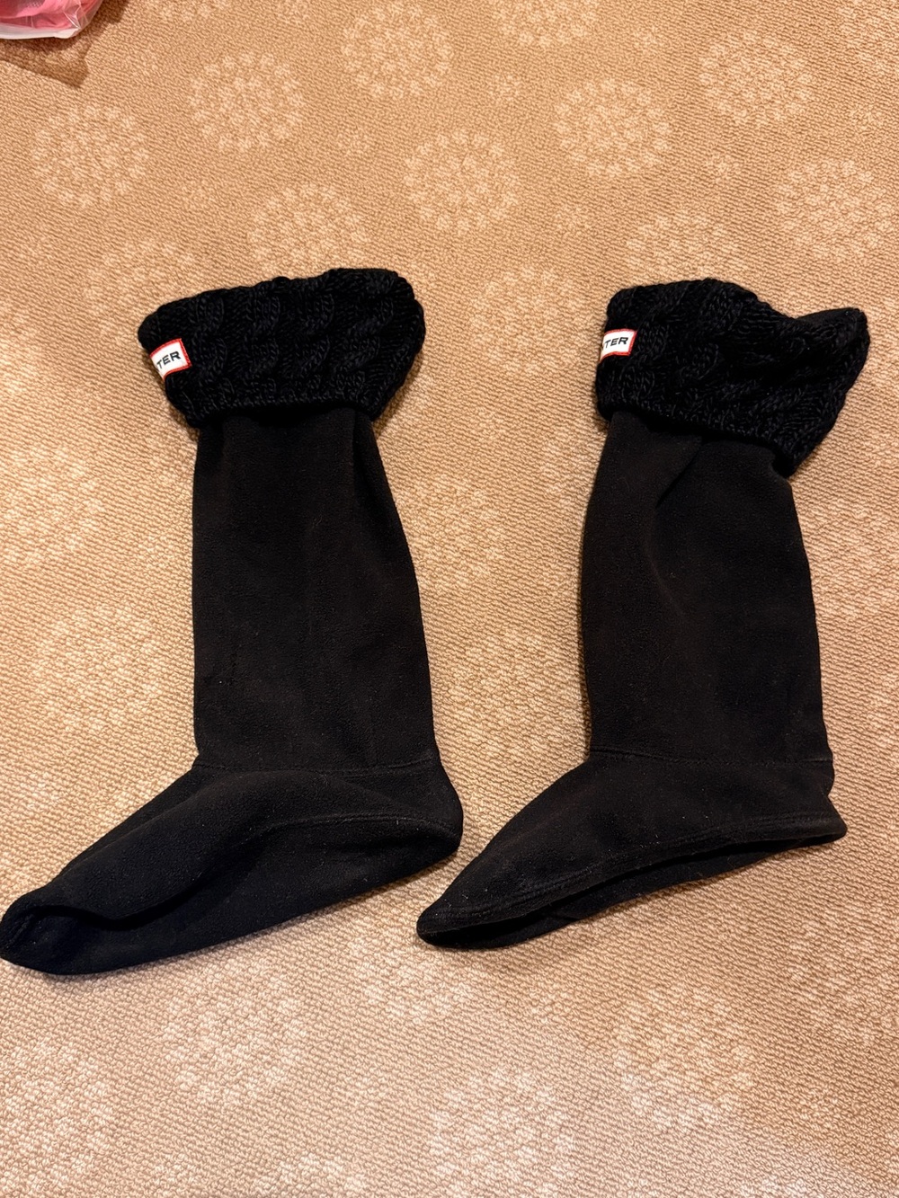 Hunter Rainboot Boot Black Fleece Liners